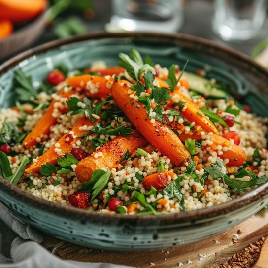 Пшоняний салат з овочами