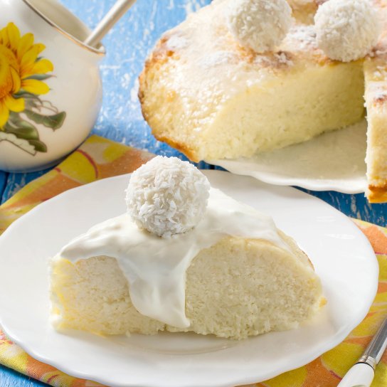 Сирна запіканка з кокосовою стружкою