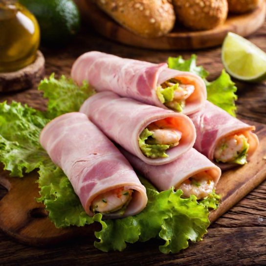 Рулетики із шинки