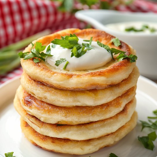 Жареная лепешка на сковороде