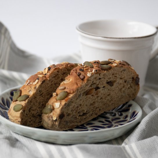 Лляний хліб в мікрохвильовці