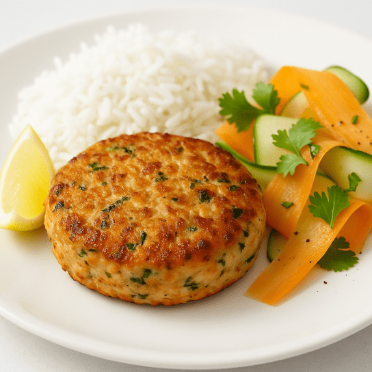 Бургер з лососем та імбирем