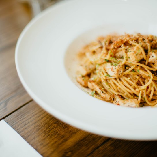 Паста з куркою та сиром