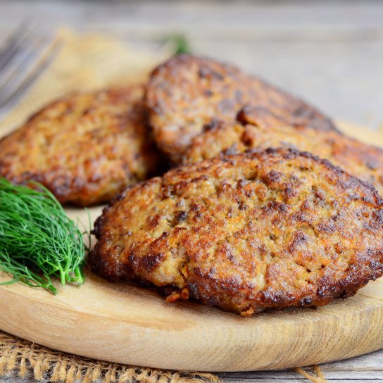 Оладьи из куриной печени и кускуса