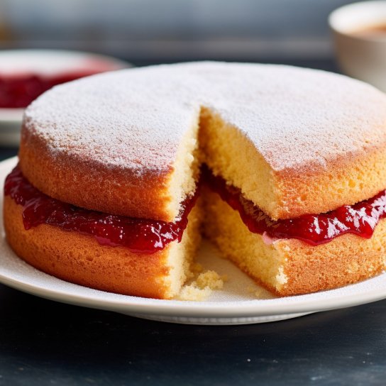 Клубничный торт – нежный бисквит и прослойка желе.