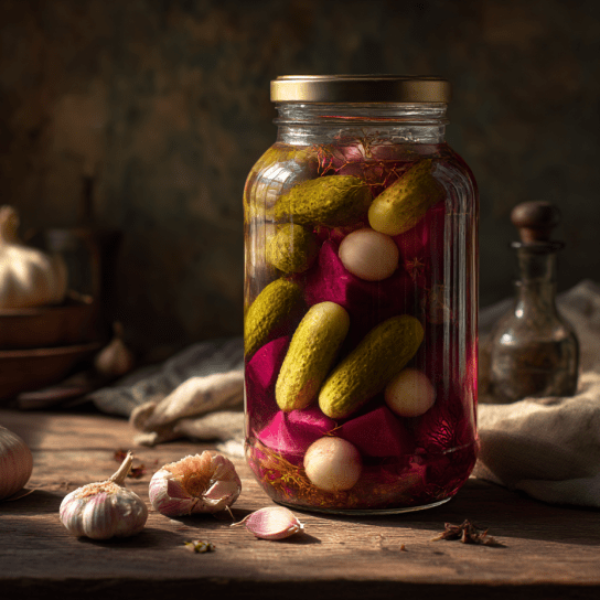 Квашені огірки з буряком