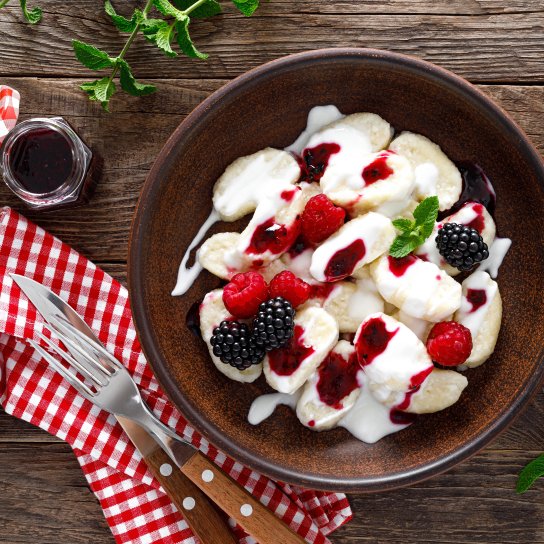 Ліниві вареники із заварним кремом