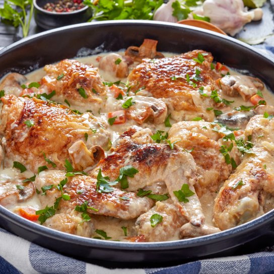 Куряче фрикасе Алена Дюкасса