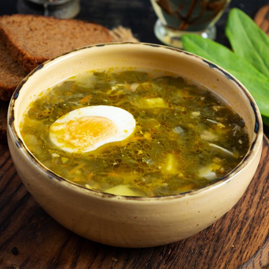 Зелений борщ зі щавлем