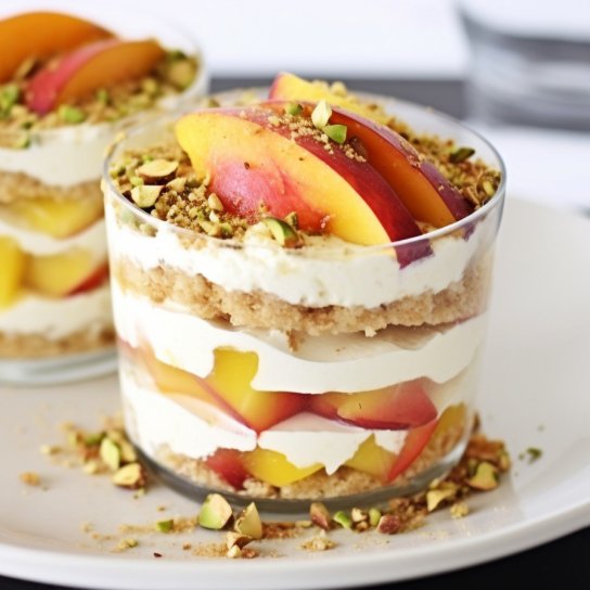 Десерт з нектаринами