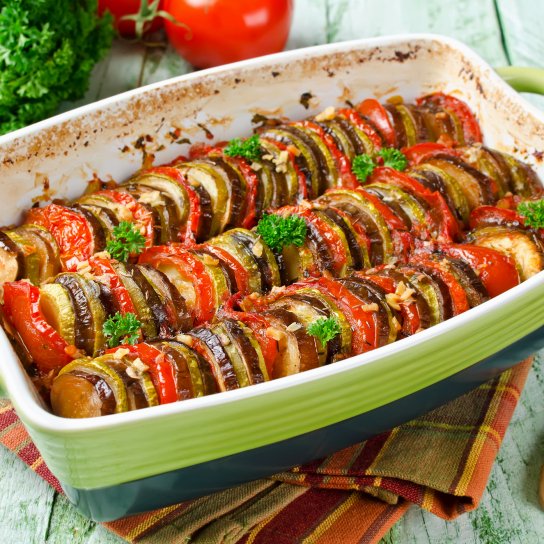 Овочева запіканка з нутом