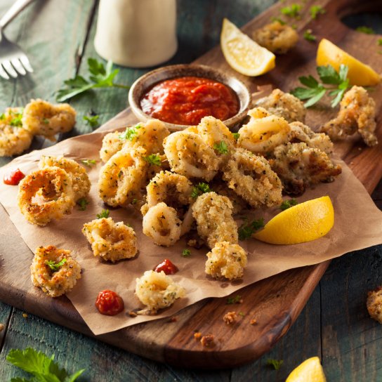 Смажені кальмари по-римськи