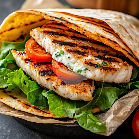 Сендвіч з рибою на грилі