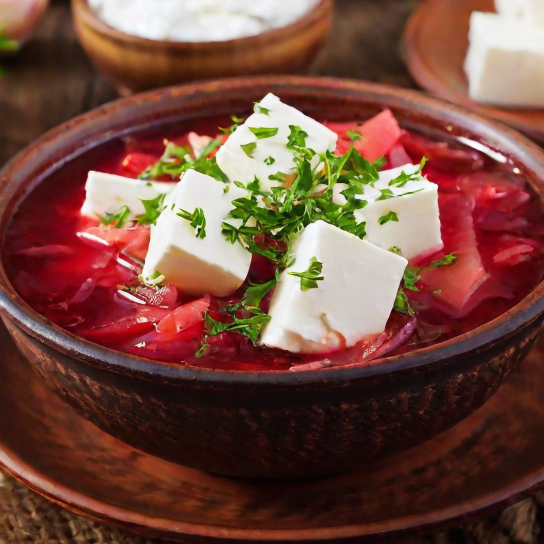 Польський борщ з фетою