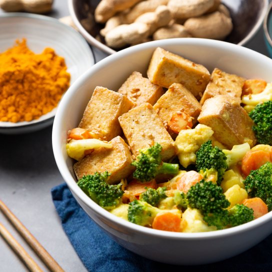 Тушковані овочі з тофу