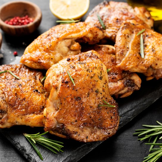 Смажені стегенця в глазурі