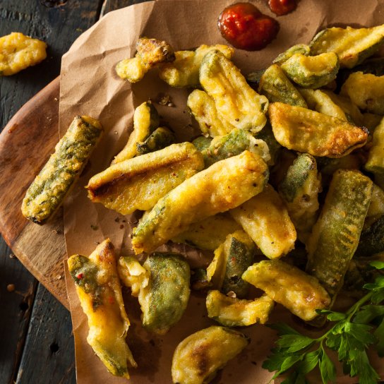 Смажені цукіні із часником