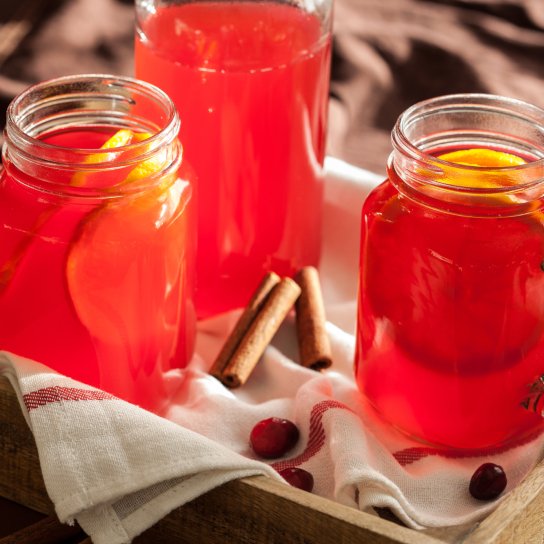 Чай с клюквой и апельсином