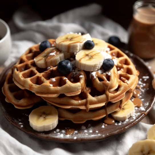 Бананово-вівсяні вафлі