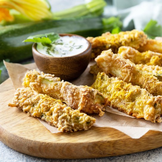 Кабачки фрі під сиром