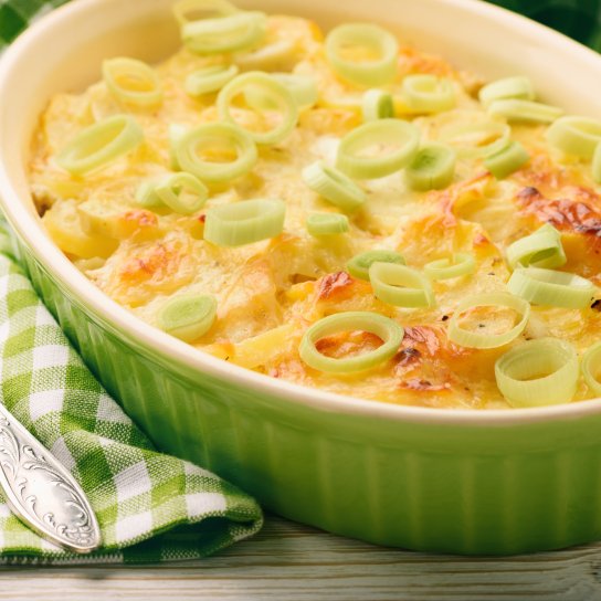 Запіканка з цибулею-порей