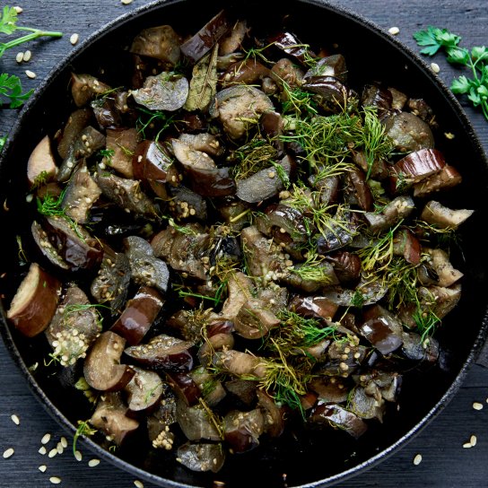 Баклажани з м’ясним фаршем