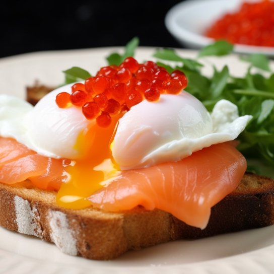 яйцо-пашот с икрой