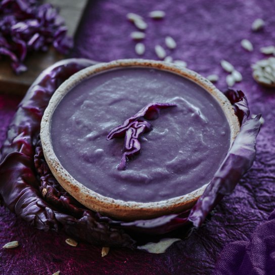 Крем-суп із червоної капусти