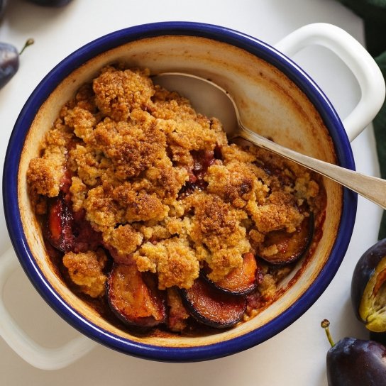 Крамбл зі сливами