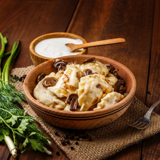 вареники з грибами