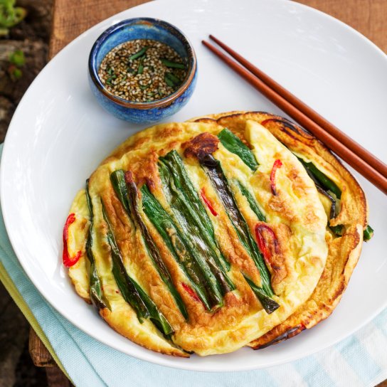 млинці із зеленою цибулею