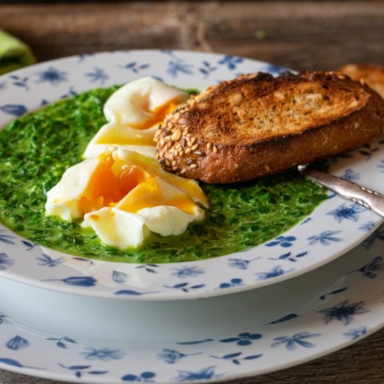 Шпинат і яйця