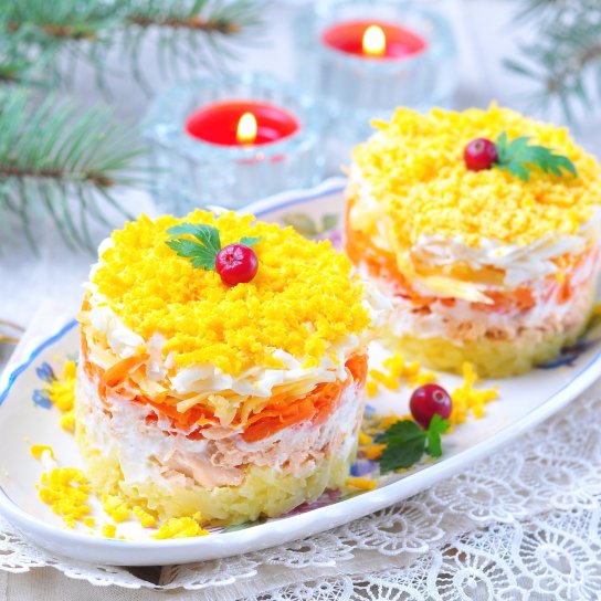 салат «Мімоза», дві порції