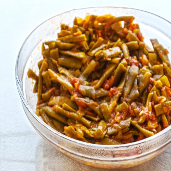 Стручкова квасоля з м'ясним фаршем