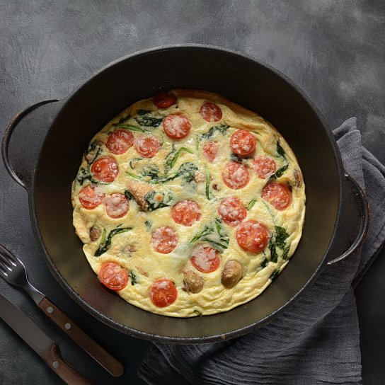 Фритата з чері та грибами