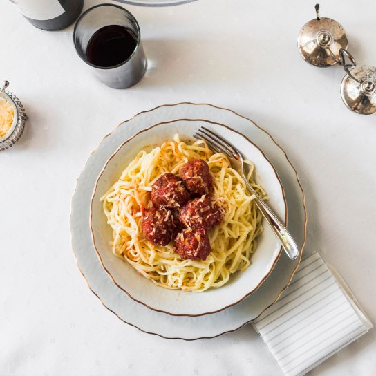 Фрикадельки из спагетти