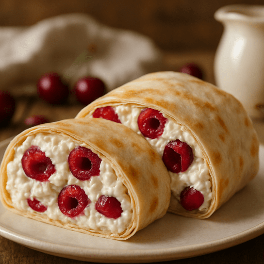 Солодкий струдель із сиром з лаваша