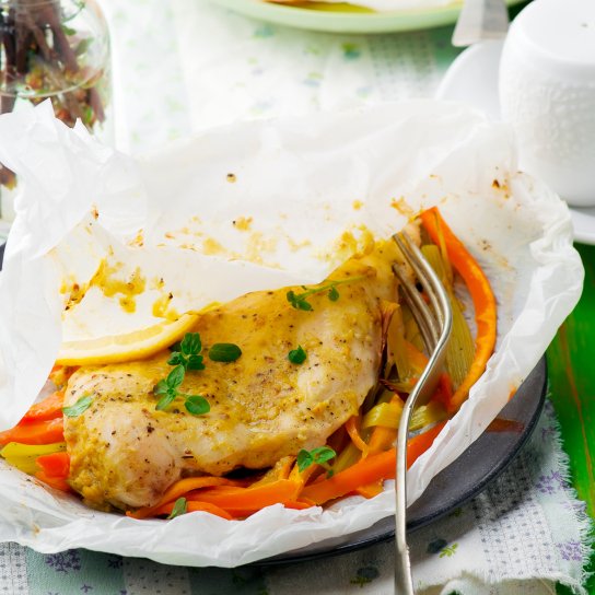 Запечена грудка з болгарським перцем