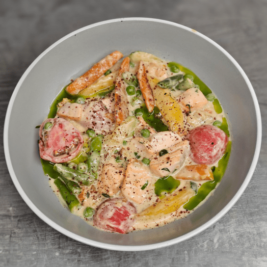 Фрикасе з лососем