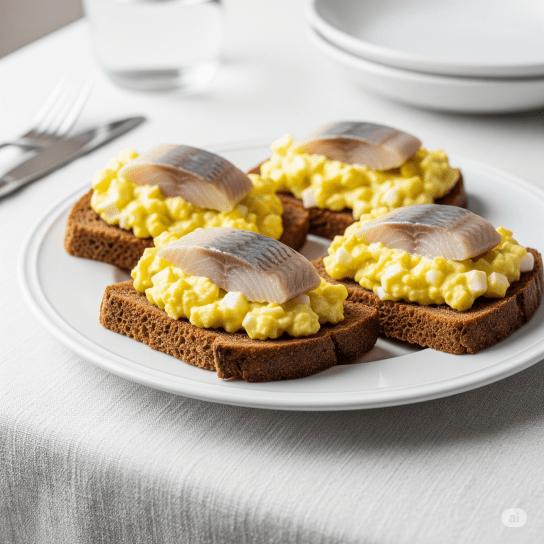 Закуска з оселедцем на чорному хлібі