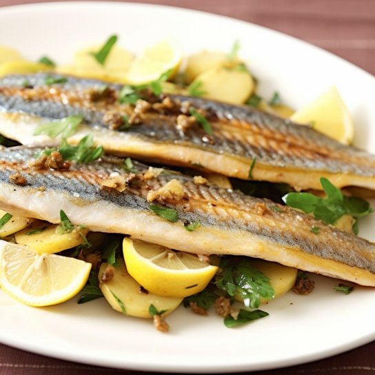 Запеченное филе ставриды с молодыми овощами