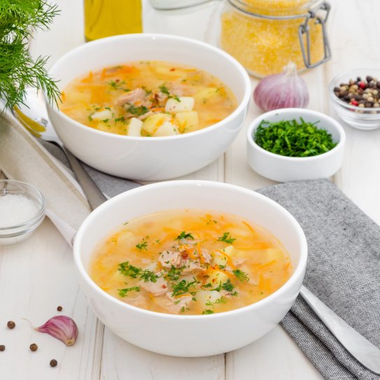 Росівниця з куркою і свининою