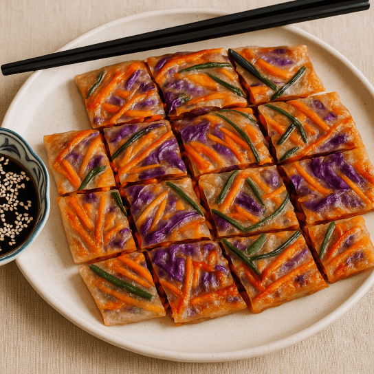 Овочеві панкейки з рисового паперу