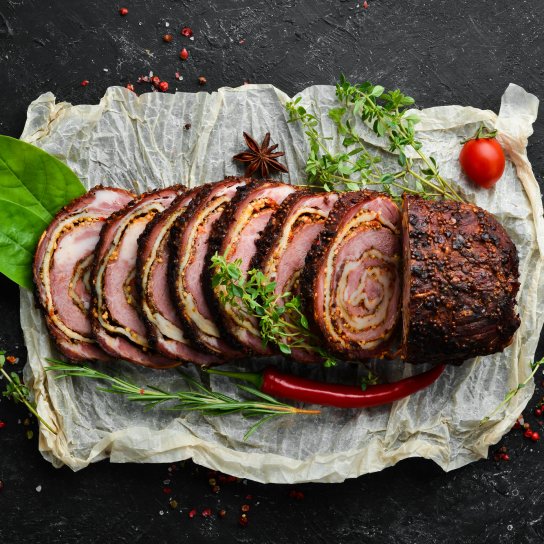 Запечена баранина з сулугуні та гірчицею