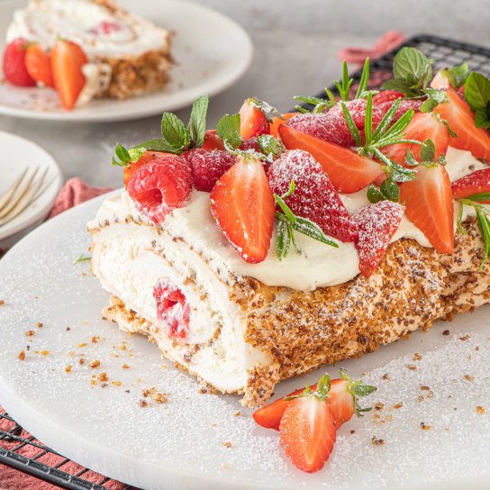 Меренговий рулет без борошна