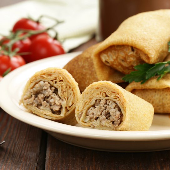 Млинці з ліверною ковбасою