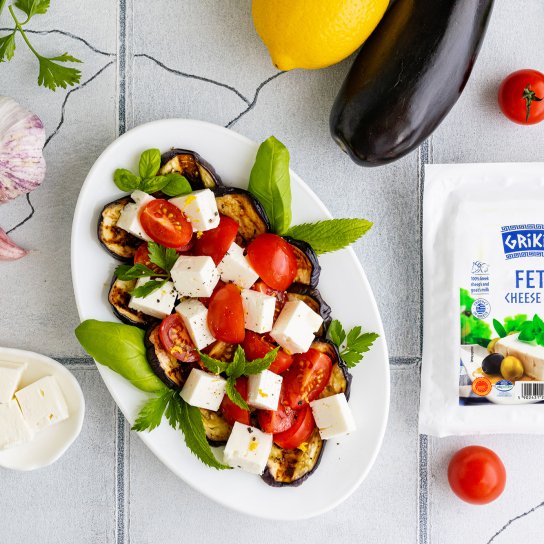 Салат з фетою і баклажанами