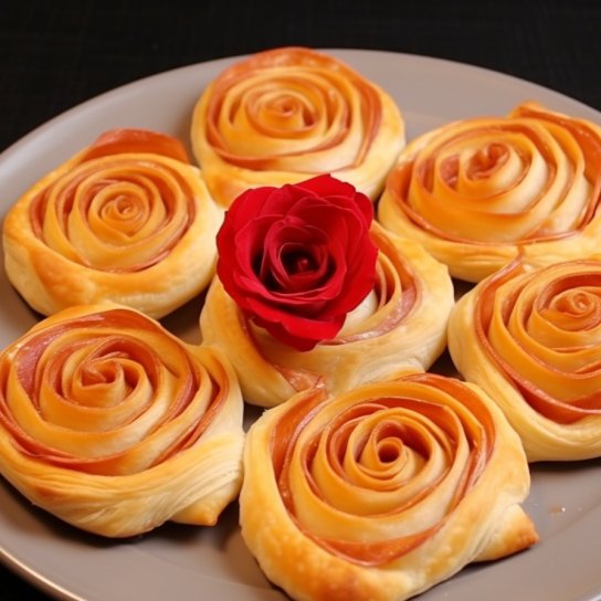 Булочки-троянди з варенкою