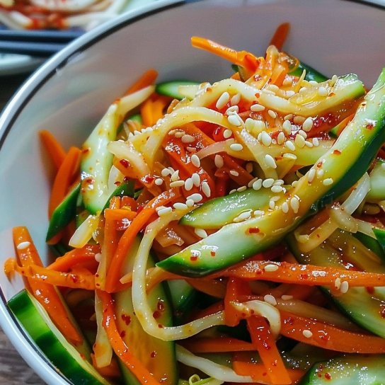 Салат з огірків та моркви по-корейськ
