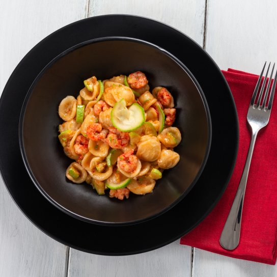 Паста з креветками і цукіні
